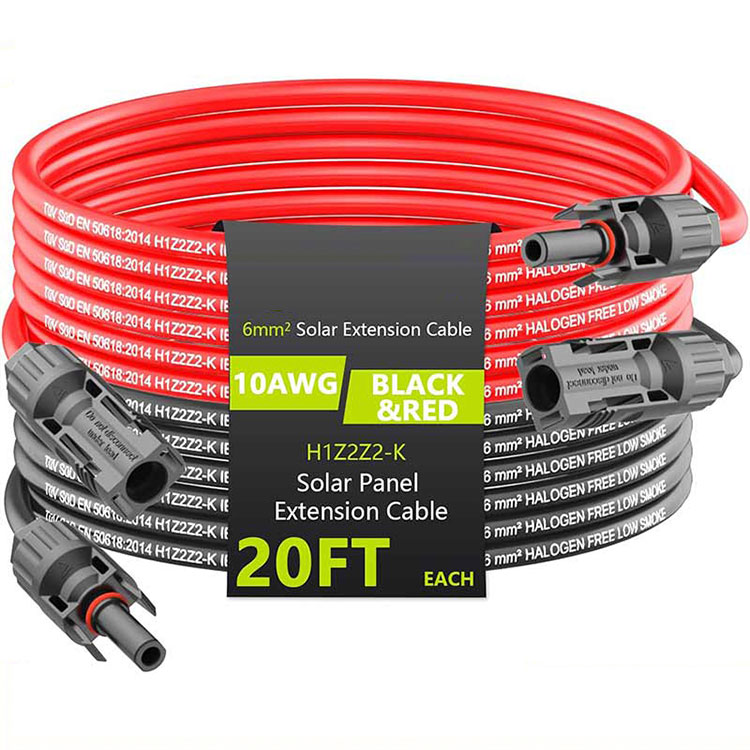 Solárny predlžovací kábel 20FT 10AWG (6mm2) Solárny predlžovací kábel